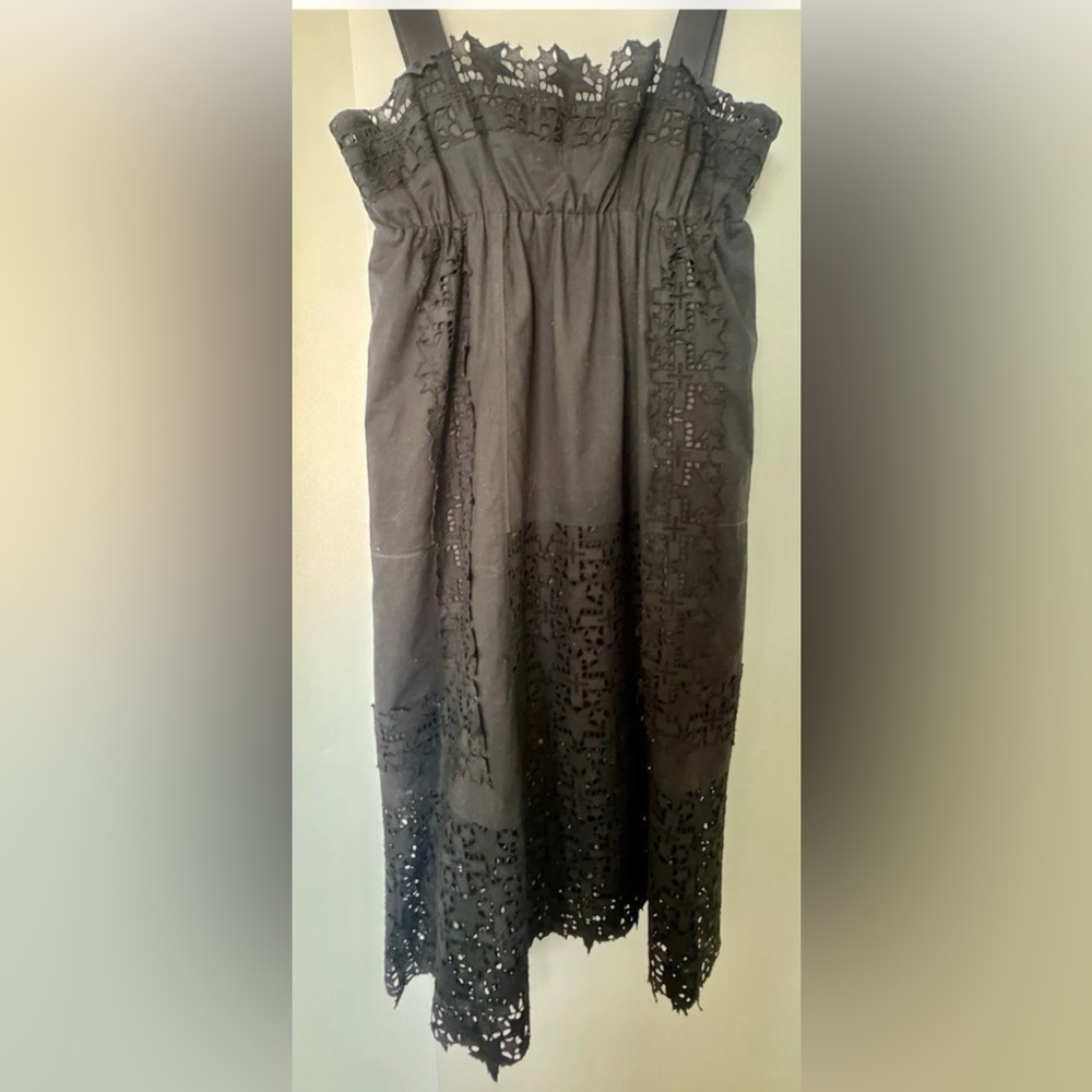 Sacai Black Lace Midi Dress, fully lined, beautiful style, size Large